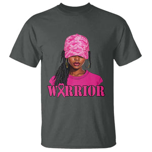African American Warrior Breast Cancer T Shirt Pink Ribbon TS11 Dark Heather Print Your Wear