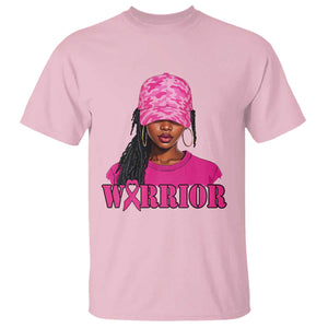 African American Warrior Breast Cancer T Shirt Pink Ribbon TS11 Light Pink Print Your Wear