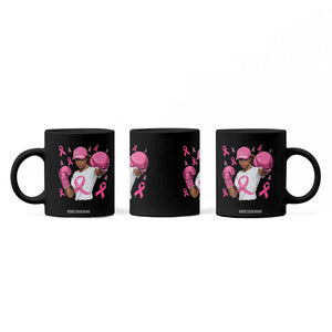 African American Fighter Breast Cancer Awareness Coffee Mug Pink Ribbon TS11 Print Your Wear