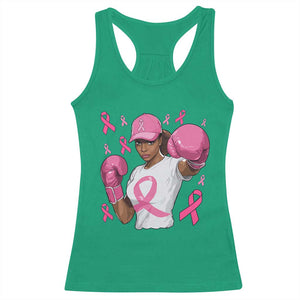 African American Fighter Breast Cancer Awareness Racerback Tank Top Pink Ribbon TS11 Irish Green Print Your Wear