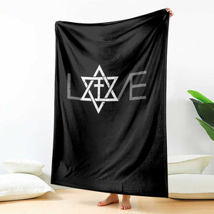 Love Jewish Messianic Christian Cross Star Of David Throw Blanket TS11 Print Your Wear