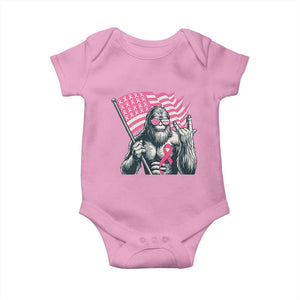 Funny Bigfoot Breast Cancer Awareness Baby Onesie Sasquatch Pink Ribbon TS11 Light Pink Print Your Wear
