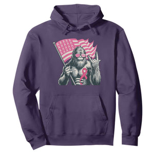 Funny Bigfoot Breast Cancer Awareness Hoodie Sasquatch Pink Ribbon TS11 Purple Print Your Wear