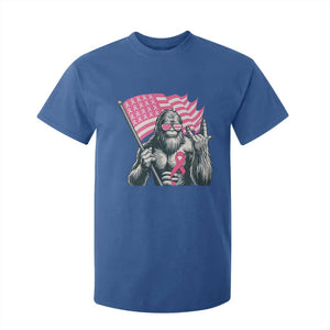 Funny Bigfoot Breast Cancer Awareness T Shirt For Kid Sasquatch Pink Ribbon TS11 Royal Blue Print Your Wear