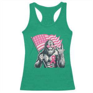 Funny Bigfoot Breast Cancer Awareness Racerback Tank Top Sasquatch Pink Ribbon TS11 Irish Green Print Your Wear