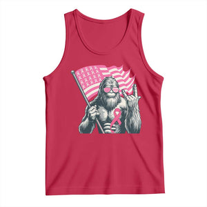 Funny Bigfoot Breast Cancer Awareness Tank Top Sasquatch Pink Ribbon TS11 Red Print Your Wear