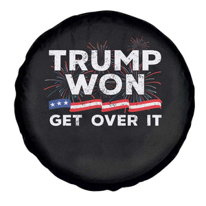 Trump Won Get Over It Spare Tire Cover US Election 2024 American Flag TS11 Print Your Wear