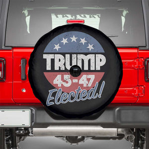 Trump For President Spare Tire Cover Trump Elected 45 47 American Flag TS11 Black Print Your Wear