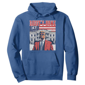 Funny Trump 2024 Hoodie Daddy's Home The 47th US President Vintage Betsy American Flag TS11 Royal Blue Print Your Wear