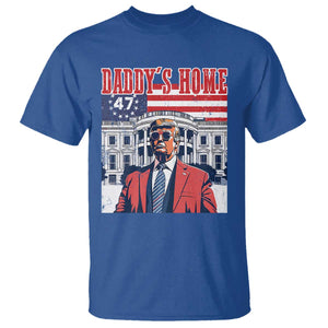 Funny Trump 2024 T Shirt Daddy's Home The 47th US President Vintage Betsy American Flag TS11 Royal Blue Print Your Wear