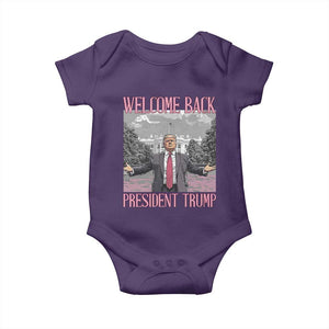 Funny Welcome Back President Trump Baby Onesie White House President Trump 45 47 TS11 Purple Print Your Wear
