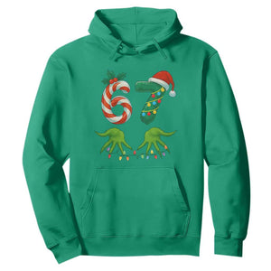 Funny Six Seven Christmas 67 Meme Gen Alpha Slang Elf Hands Hoodie - Print Your Wear