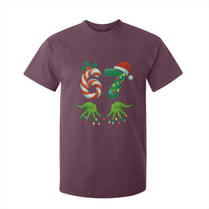 Funny Six Seven Christmas 67 Meme Gen Alpha Slang Elf Hands T Shirt For Kid TS11 Maroon Print Your Wear
