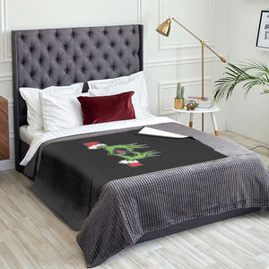 Funny Six Seven Christmas 67 Meme Gen Alpha Elf Heart Hands Throw Blanket TS11 Print Your Wear