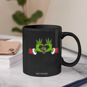 Funny Six Seven Christmas 67 Meme Gen Alpha Elf Heart Hands Coffee Mug TS11 Print Your Wear