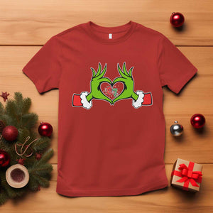 Funny Six Seven Christmas 67 Meme Gen Alpha Elf Heart Hands T Shirt TS11 Red Print Your Wear
