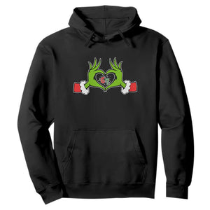 Funny Six Seven Christmas 67 Meme Gen Alpha Elf Heart Hands Hoodie - Print Your Wear