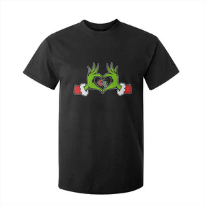 Funny Six Seven Christmas 67 Meme Gen Alpha Elf Heart Hands T Shirt For Kid TS11 Black Print Your Wear
