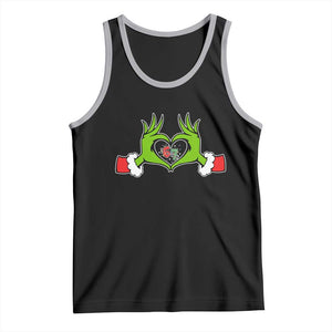 Funny Six Seven Christmas 67 Meme Gen Alpha Elf Heart Hands Tank Top TS11 Black Athletic Heather Print Your Wear