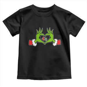 Funny Six Seven Christmas 67 Meme Gen Alpha Elf Heart Hands Toddler T Shirt TS11 Black Print Your Wear