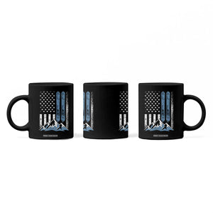 Funny Snowboarding Coffee Mug Vintage American Flag Snowboard Winter Sport TS11 Print Your Wear
