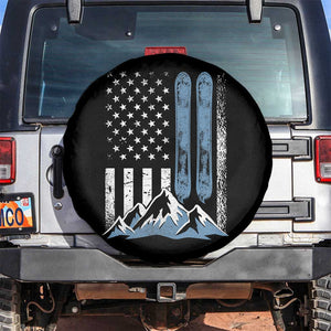 Funny Snowboarding Spare Tire Cover Vintage American Flag Snowboard Winter Sport TS11 No hole Black Print Your Wear