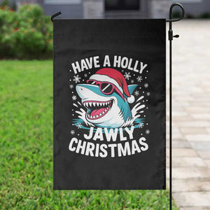 Funny Xmas Shark Garden Flag Have A Holly Jawly Christmas Santa Hat TS11 Print Your Wear