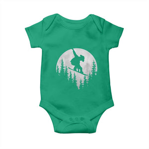 Funny Snowboard Cowboy Moon Snowboarding Winter Sports Baby Onesie TS11 Irish Green Print Your Wear