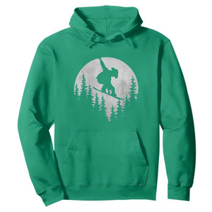 Funny Snowboard Cowboy Moon Snowboarding Winter Sports Hoodie TS11 Irish Green Print Your Wear