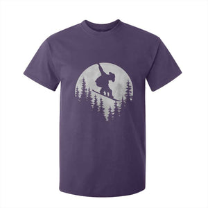 Funny Snowboard Cowboy Moon Snowboarding Winter Sports T Shirt For Kid TS11 Purple Print Your Wear
