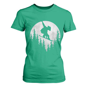 Funny Snowboard Cowboy Moon Snowboarding Winter Sports T Shirt For Women TS11 Irish Green Print Your Wear
