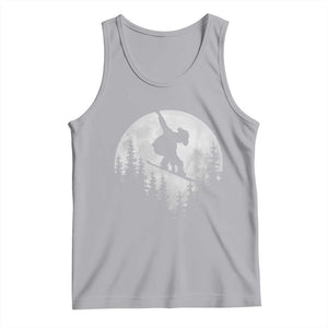 Funny Snowboard Cowboy Moon Snowboarding Winter Sports Tank Top TS11 Athletic Heather Print Your Wear