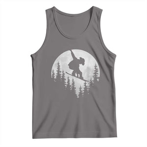 Funny Snowboard Cowboy Moon Snowboarding Winter Sports Tank Top TS11 Deep Heather Print Your Wear