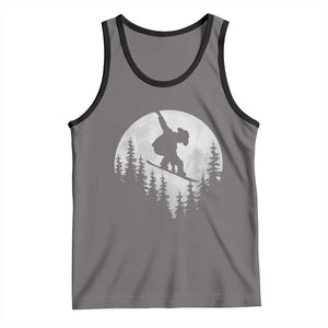 Funny Snowboard Cowboy Moon Snowboarding Winter Sports Tank Top TS11 Deep Heather Black Print Your Wear