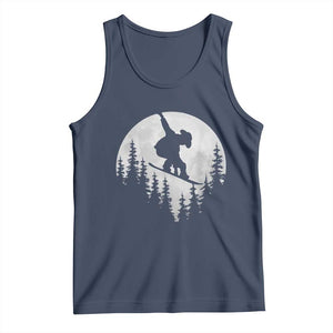 Funny Snowboard Cowboy Moon Snowboarding Winter Sports Tank Top TS11 Navy Print Your Wear