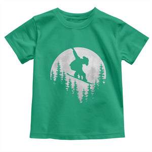 Funny Snowboard Cowboy Moon Snowboarding Winter Sports Toddler T Shirt TS11 Irish Green Print Your Wear