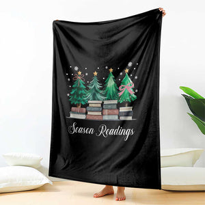 Funny Christmas Book Throw Blanket Season Readings Xmas Tree Bookworm Teacher Librarian TS11 Print Your Wear