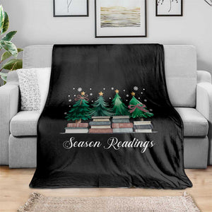 Funny Christmas Book Throw Blanket Season Readings Xmas Tree Bookworm Teacher Librarian TS11 Print Your Wear