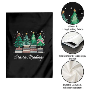 Funny Christmas Book Garden Flag Season Readings Xmas Tree Bookworm Teacher Librarian TS11 Print Your Wear