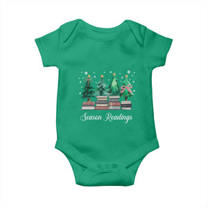 Funny Christmas Book Baby Onesie Season Readings Xmas Tree Bookworm Teacher Librarian TS11 Irish Green Print Your Wear