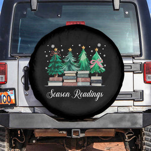 Funny Christmas Book Spare Tire Cover Season Readings Xmas Tree Bookworm Teacher Librarian TS11 No hole Black Print Your Wear