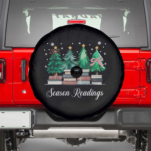 Funny Christmas Book Spare Tire Cover Season Readings Xmas Tree Bookworm Teacher Librarian TS11 Black Print Your Wear