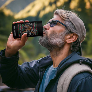 Merry Christmas Ya Filthy Humans Bigfoot 4 in 1 Can Cooler Tumbler Funny Xmas Sasquatch TS11 Print Your Wear