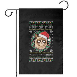 Merry Christmas Ya Filthy Humans Cat Garden Flag Funny Xmas Grumpy Cat TS11 Black Print Your Wear