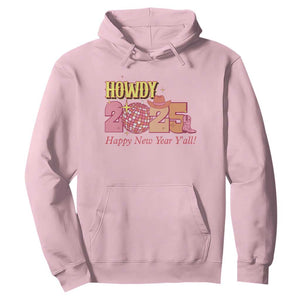 Howdy 2025 Hoodie Happy New Year Y'all Sparkling Cowgirl TS11 Light Pink Print Your Wear
