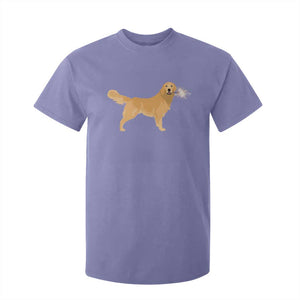 Funny Golden Retriever Dog New Year 2025 Fireworks T Shirt For Kid TS11 Violet Print Your Wear