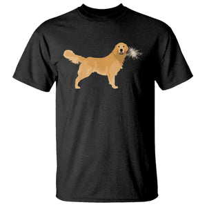 Funny Golden Retriever Dog New Year 2025 Fireworks T Shirt TS11 Black Print Your Wear