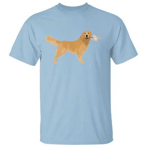 Funny Golden Retriever Dog New Year 2025 Fireworks T Shirt TS11 Light Blue Print Your Wear