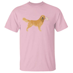 Funny Golden Retriever Dog New Year 2025 Fireworks T Shirt TS11 Light Pink Print Your Wear