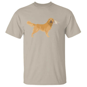 Funny Golden Retriever Dog New Year 2025 Fireworks T Shirt TS11 Sand Print Your Wear